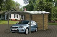 carport with storage room, wood carport