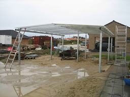 triangle steel carport